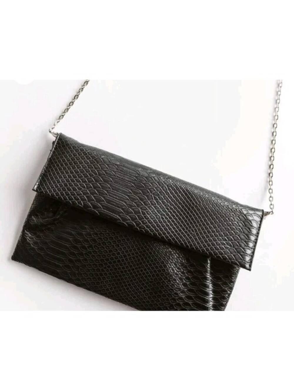 Simple Black Clutch - Glitzy Girlz